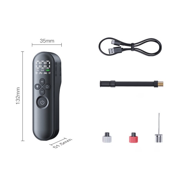 Fater T1 Mini Elektrische Fahrradpumpe - Akkuluftpumpe